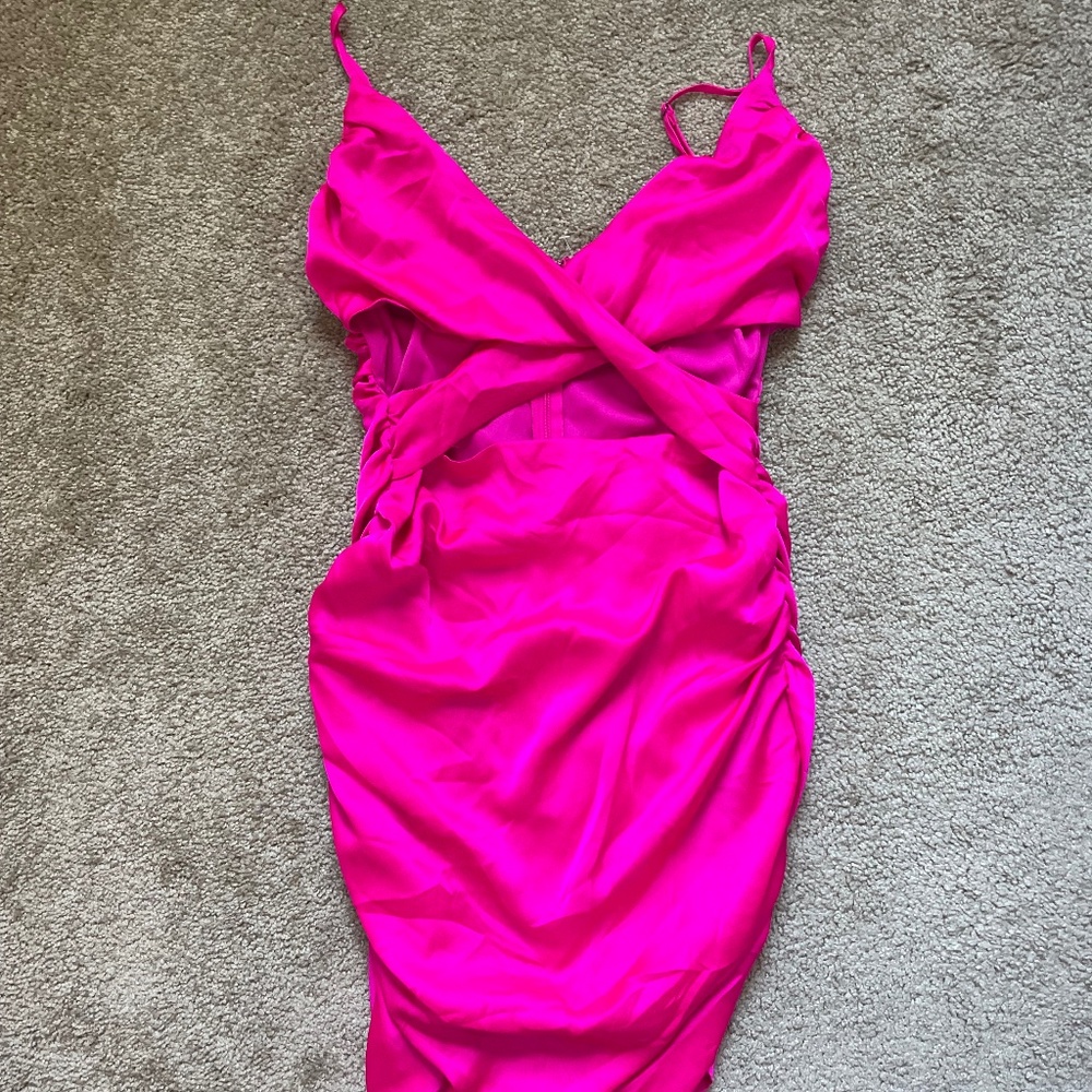 Hot pink dress